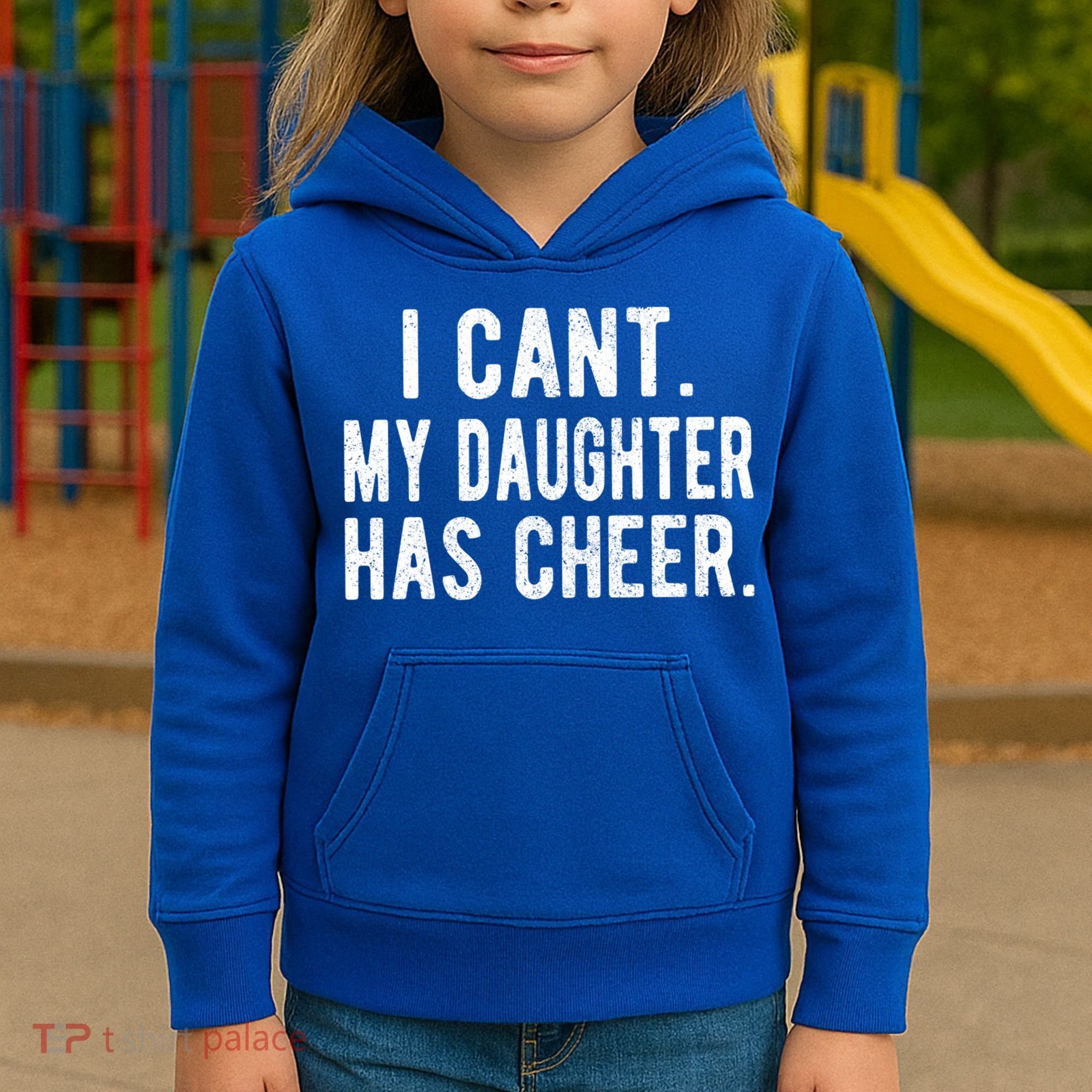 Cheer Dad Daughter Cheerleading Father's Day Cheerleader Gift Kids Hoodie