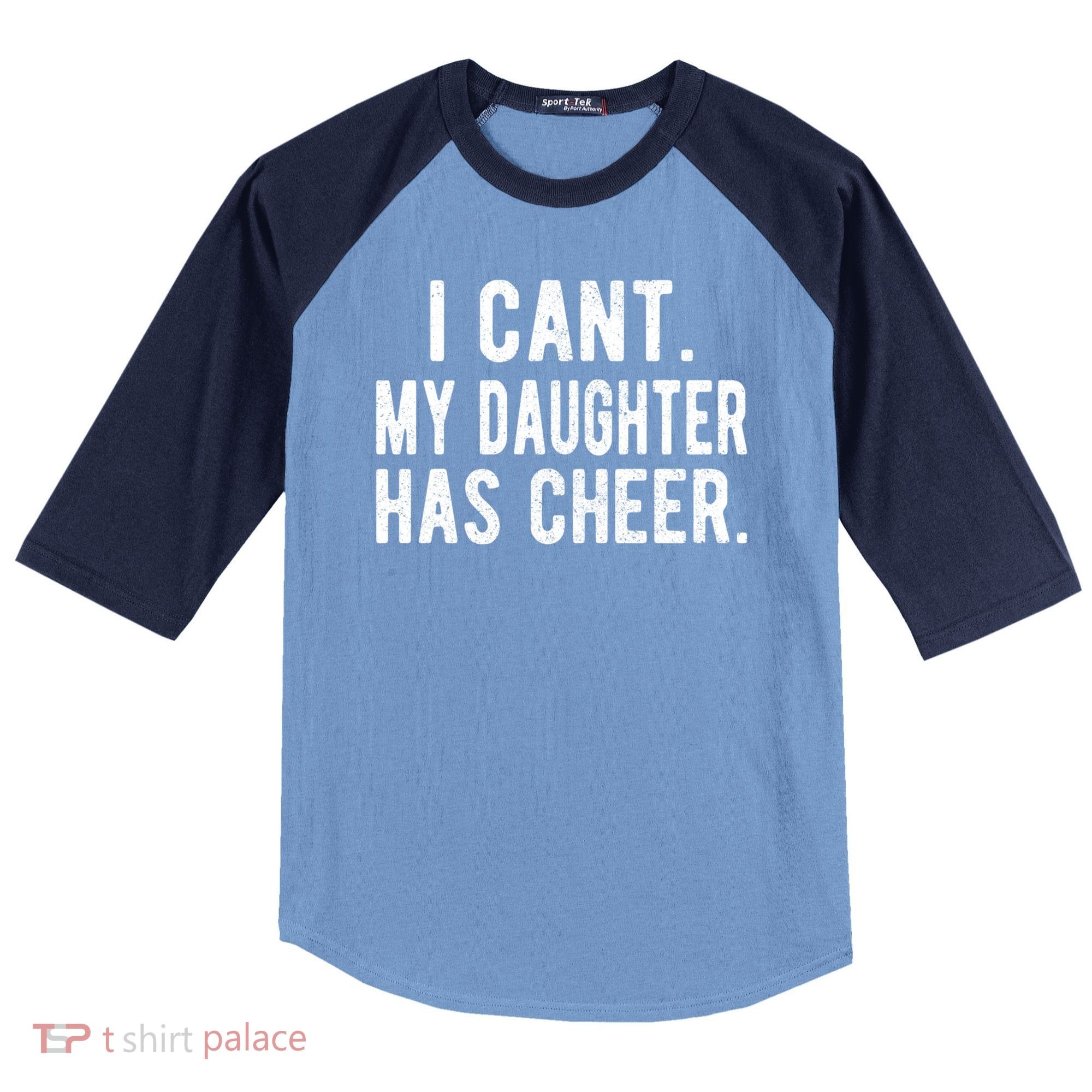 Cheer Dad Daughter Cheerleading Father's Day Cheerleader Gift Raglan Baseball Sleeve Shirt