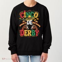 Cinco De Derby Funny Derby De Mayo Taco Horse Racing Women's Sweatshirt thumb 0