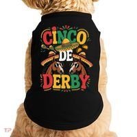 Cinco De Derby Funny Derby De Mayo Taco Horse Racing Doggie Tank thumb 0