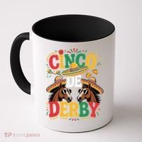 Cinco De Derby Funny Derby De Mayo Taco Horse Racing Coffee Mug thumb 0