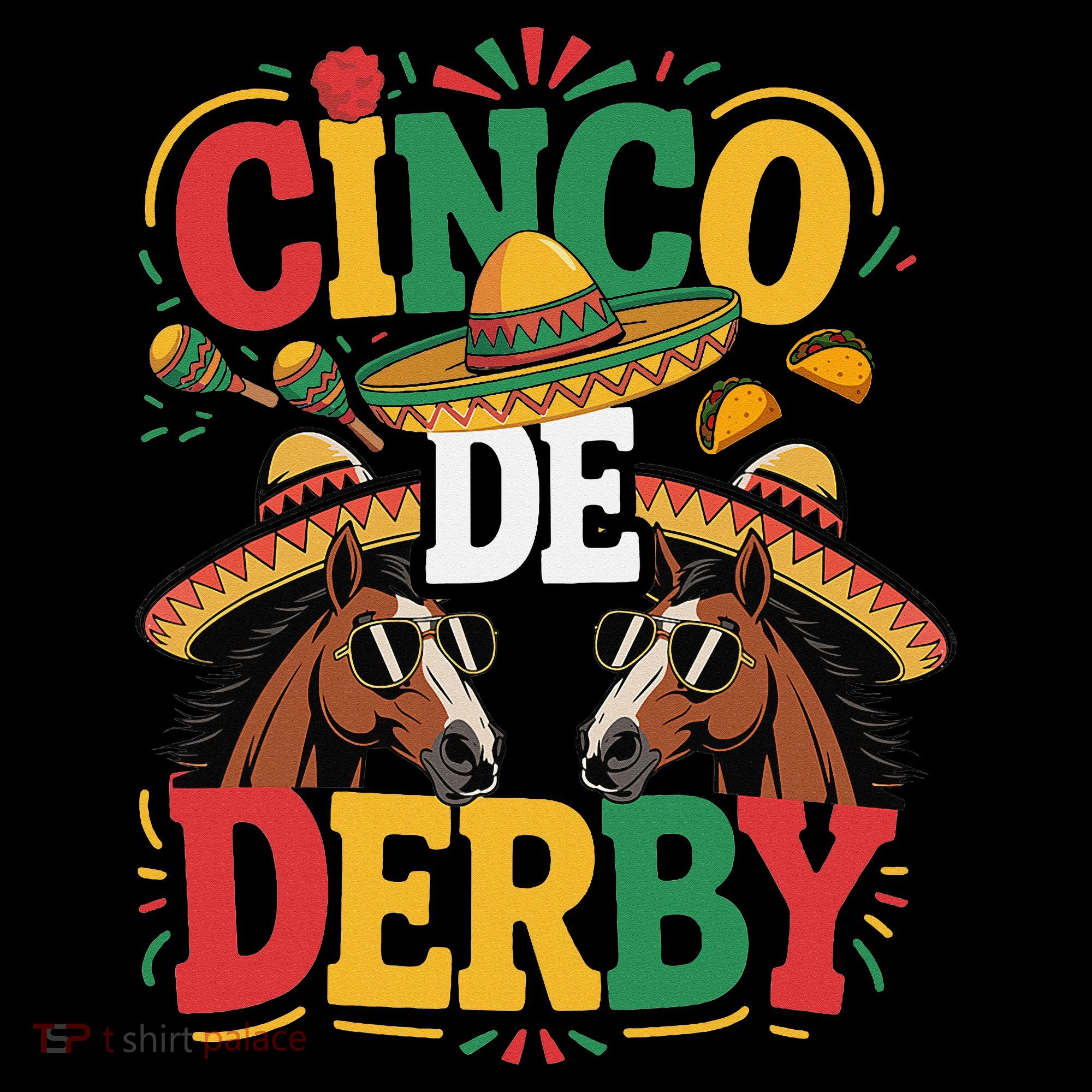 Cinco De Derby Funny Derby De Mayo Taco Horse Racing Coffee Mug
