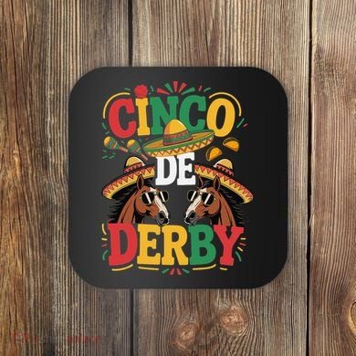 Cinco De Derby Funny Derby De Mayo Taco Horse Racing Coaster