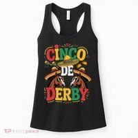 Cinco De Derby Funny Derby De Mayo Taco Horse Racing Women's Tank Top thumb 0