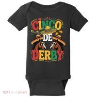 Cinco De Derby Funny Derby De Mayo Taco Horse Racing Baby Bodysuit thumb 0