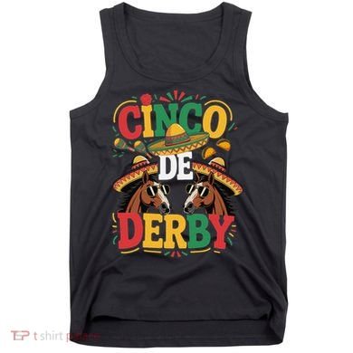 Cinco De Derby Funny Derby De Mayo Taco Horse Racing Tank Top
