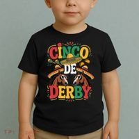 Cinco De Derby Funny Derby De Mayo Taco Horse Racing Toddler T-Shirt thumb 2
