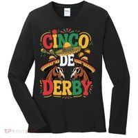 Cinco De Derby Funny Derby De Mayo Taco Horse Racing Women's Long Sleeve Shirt thumb 0
