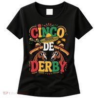 Cinco De Derby Funny Derby De Mayo Taco Horse Racing Women's T-Shirt thumb 0