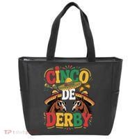 Cinco De Derby Funny Derby De Mayo Taco Horse Racing Tote Bag thumb 0