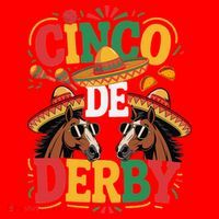 Cinco De Derby Funny Derby De Mayo Taco Horse Racing Santa Hat thumb 1