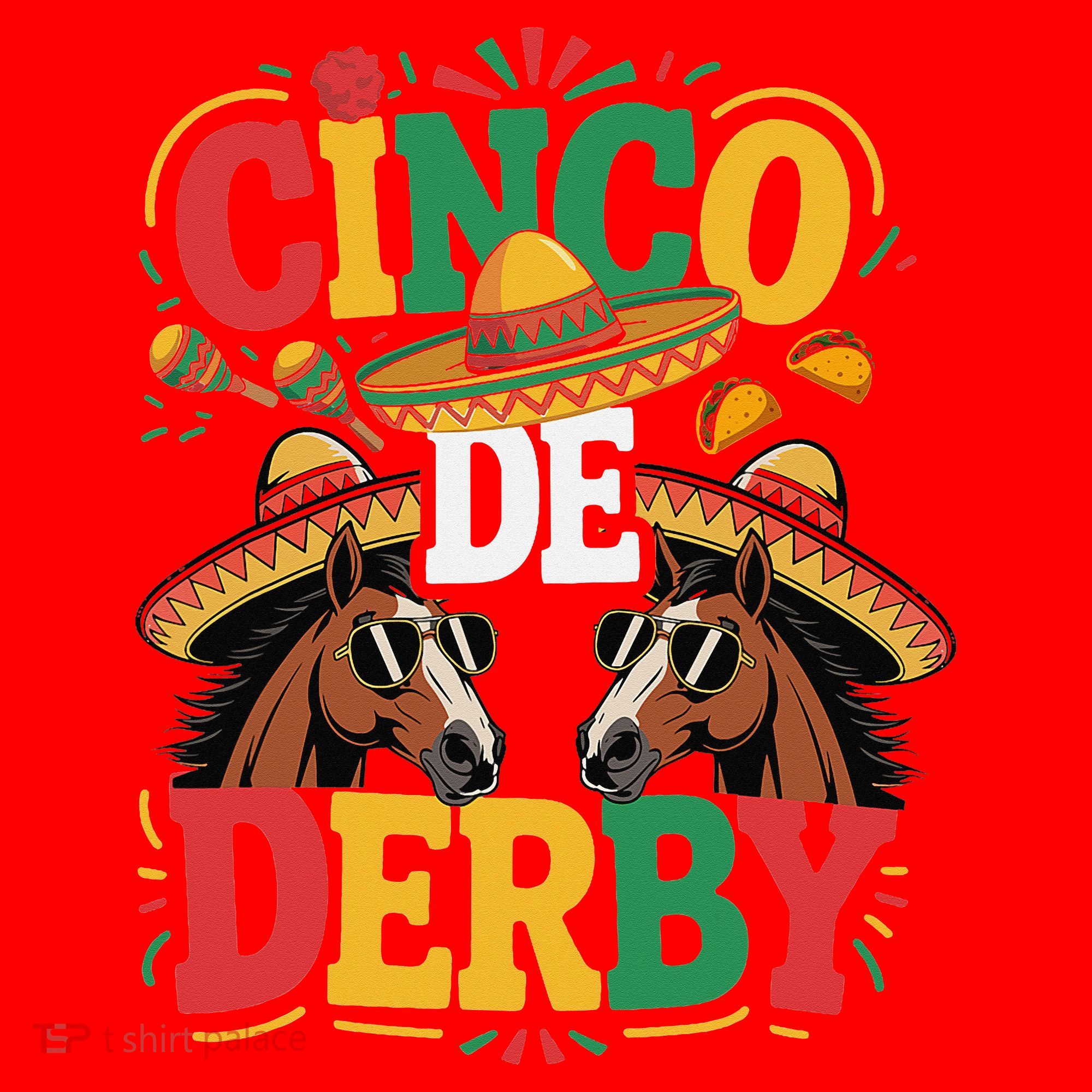 Cinco De Derby Funny Derby De Mayo Taco Horse Racing Santa Hat
