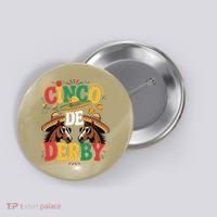 Cinco De Derby Funny Derby De Mayo Taco Horse Racing Button thumb 0