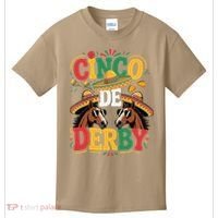 Cinco De Derby Funny Derby De Mayo Taco Horse Racing Kids T-Shirt thumb 0