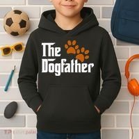 Cool Dog Dad Dog Father The DogFather Kids Hoodie thumb 2