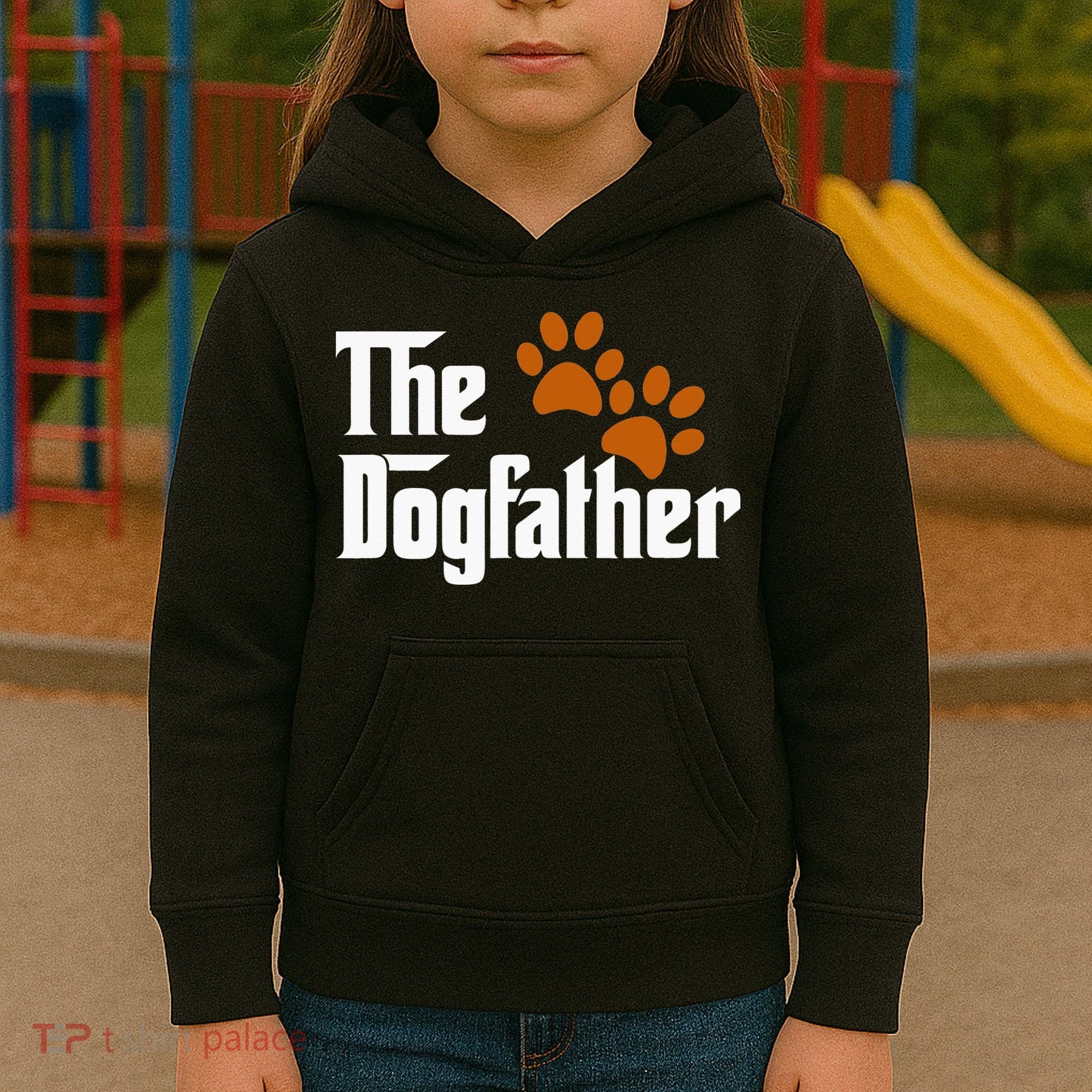 Cool Dog Dad Dog Father The DogFather Kids Hoodie
