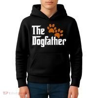 Cool Dog Dad Dog Father The DogFather Kids Hoodie thumb 4
