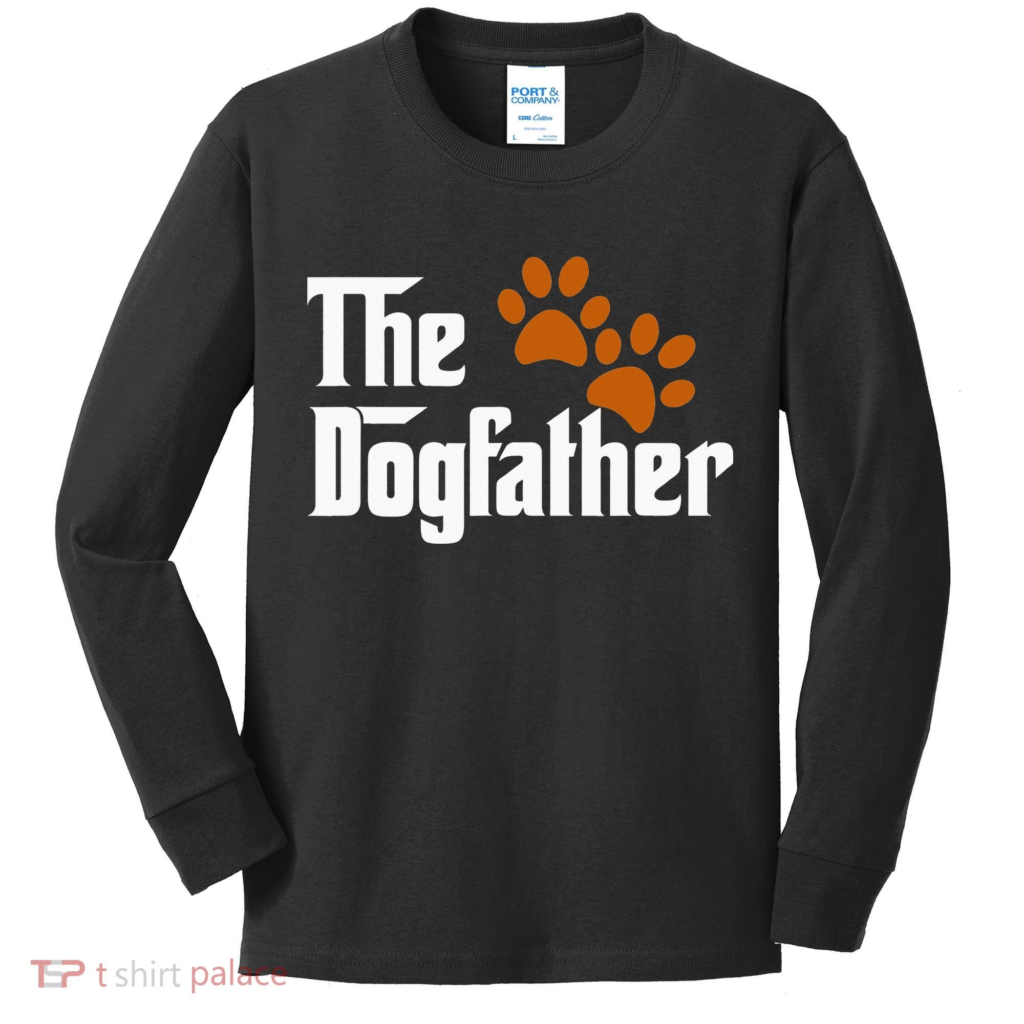 Cool Dog Dad Dog Father The DogFather Kids Long Sleeve Shirt