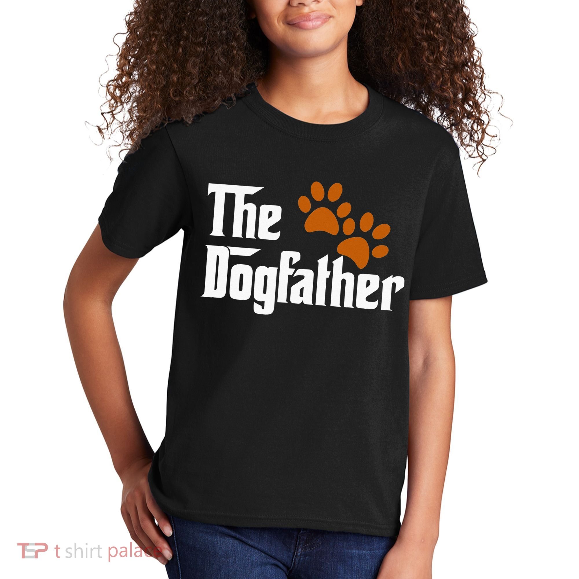 Cool Dog Dad Dog Father The DogFather Kids T-Shirt