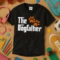 Cool Dog Dad Dog Father The DogFather Kids T-Shirt thumb 3