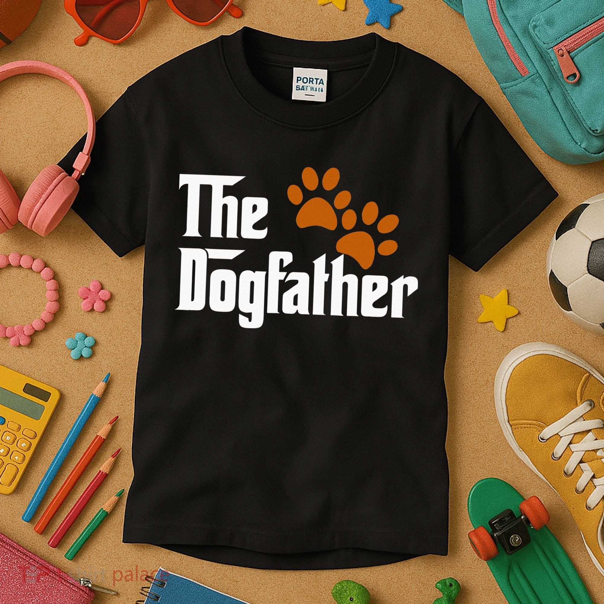 Cool Dog Dad Dog Father The DogFather Kids T-Shirt