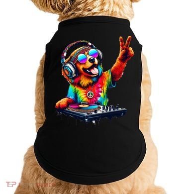 Colourful Dog DJ Doggie Tank