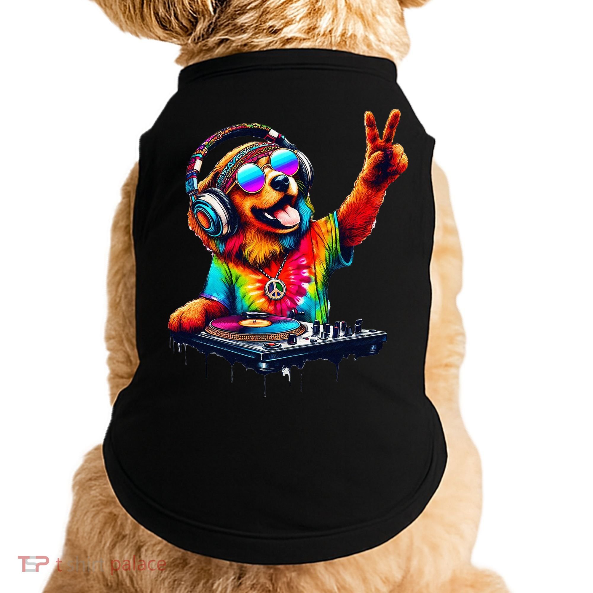 Colourful Dog DJ Doggie Tank