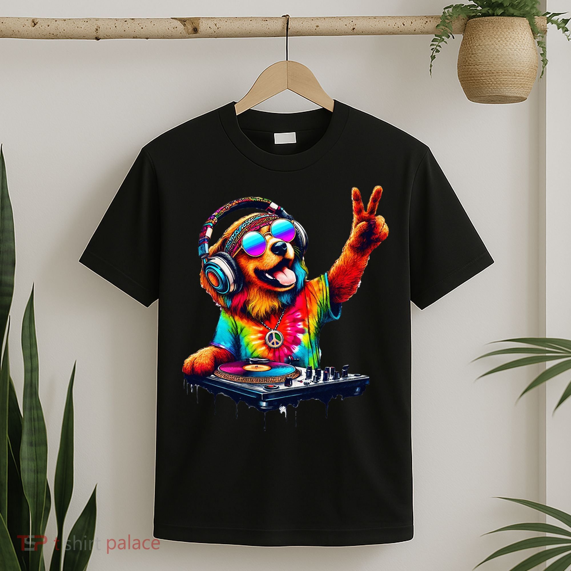 Colourful Dog DJ T-Shirt