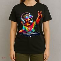 Colourful Dog DJ T-Shirt thumb 4