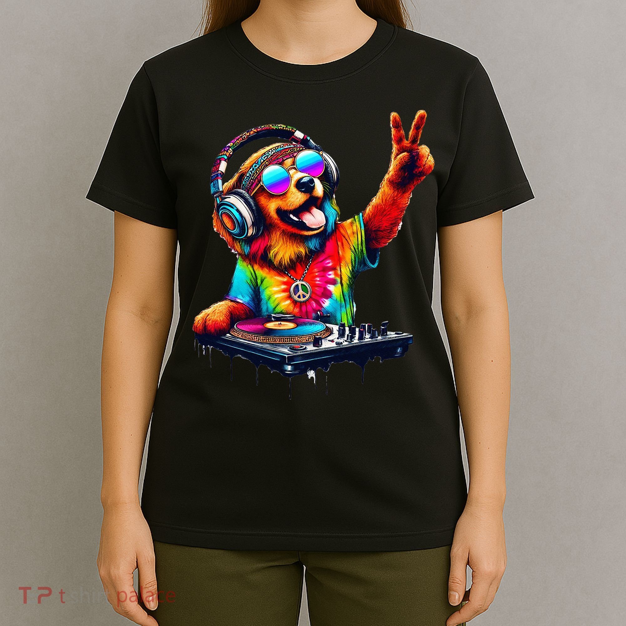 Colourful Dog DJ T-Shirt