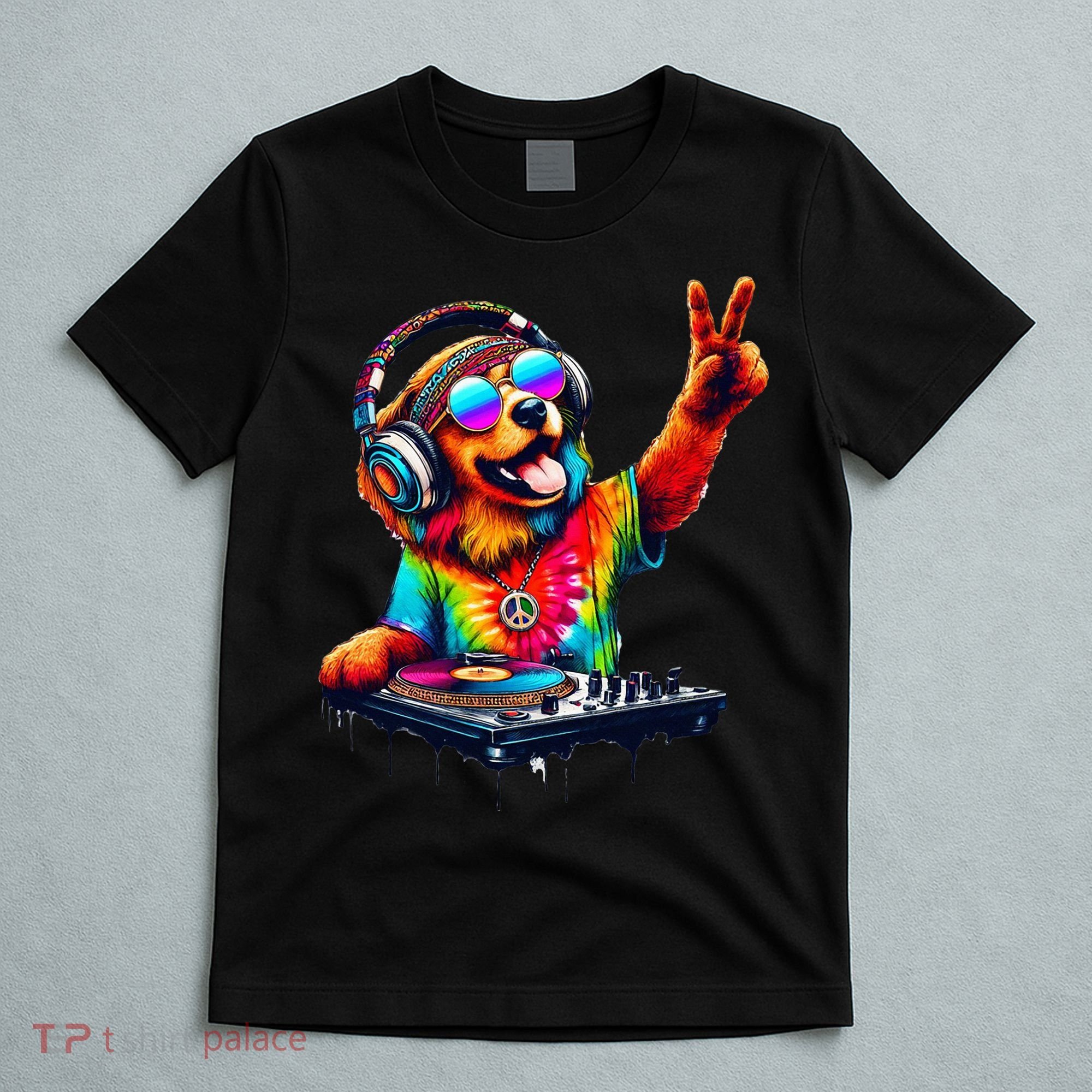 Colourful Dog DJ T-Shirt