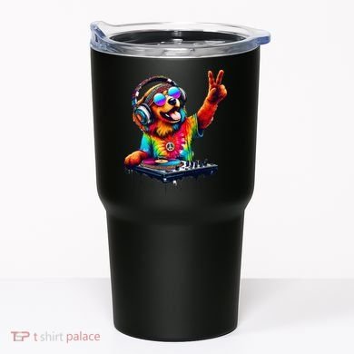 Colourful Dog DJ Tumbler