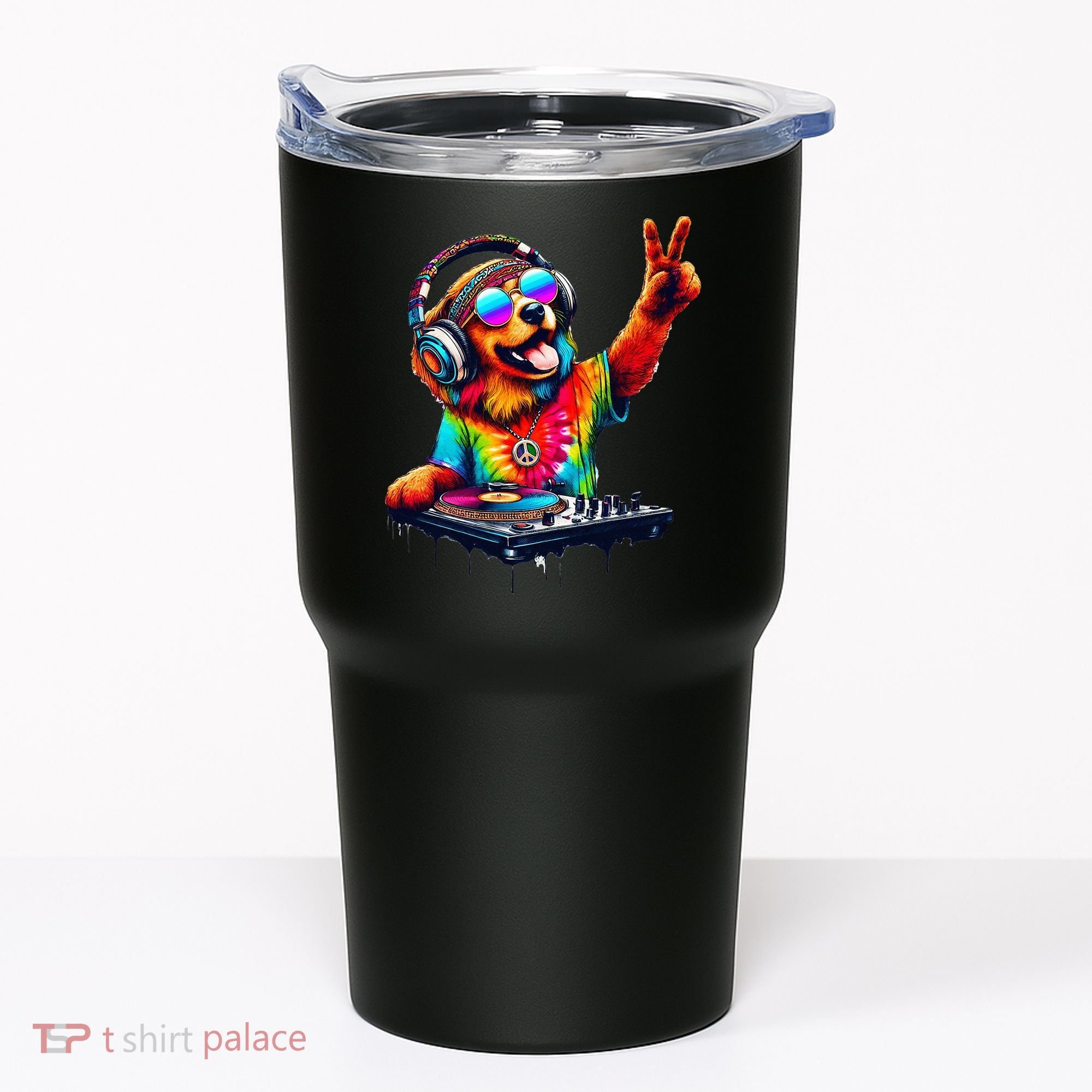 Colourful Dog DJ Tumbler