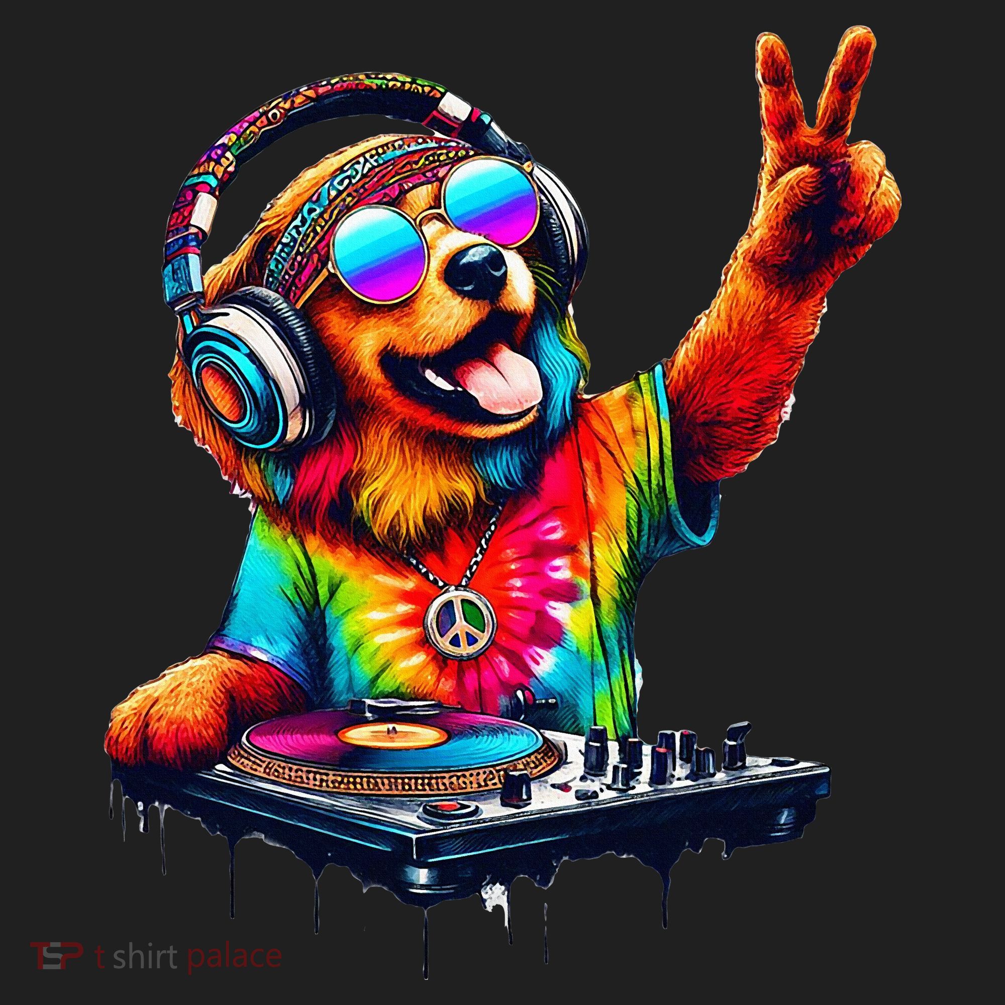Colourful Dog DJ Tumbler