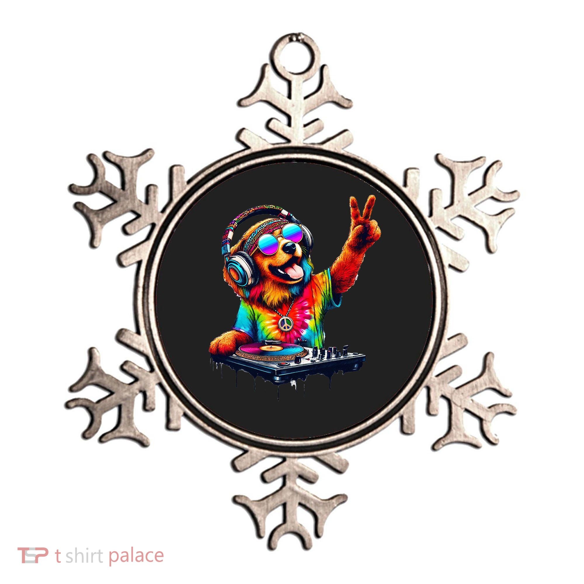 Colourful Dog DJ Ornament