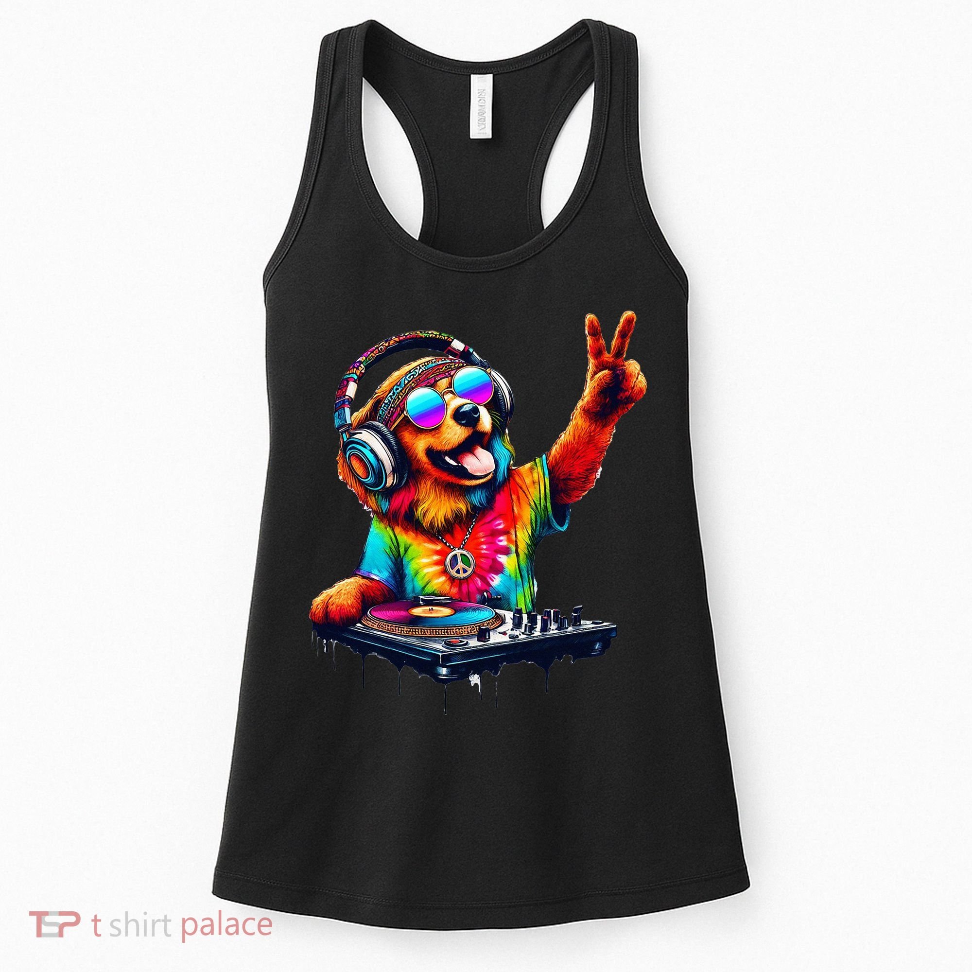 Colourful Dog DJ Women's Tank Top