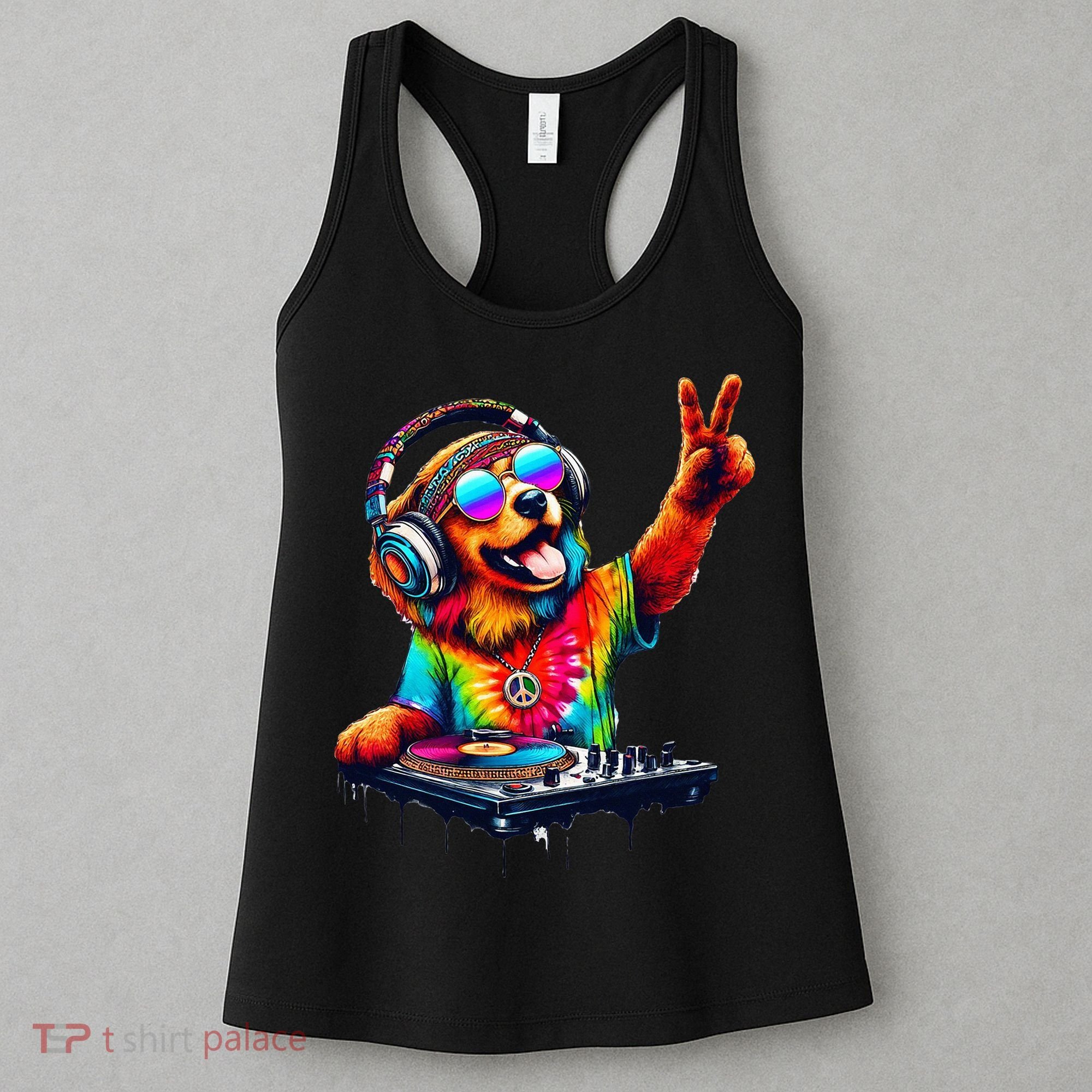Colourful Dog DJ Women's Tank Top