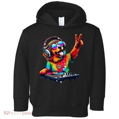 Colourful Dog DJ Toddler Hoodie