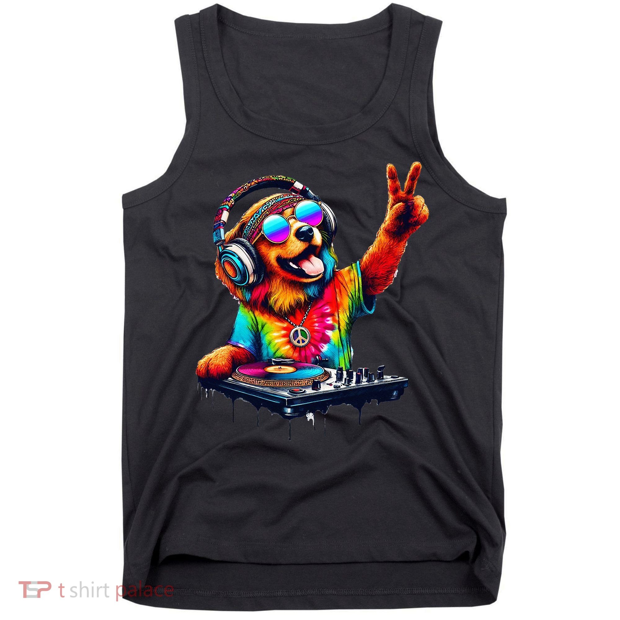 Colourful Dog DJ Tank Top