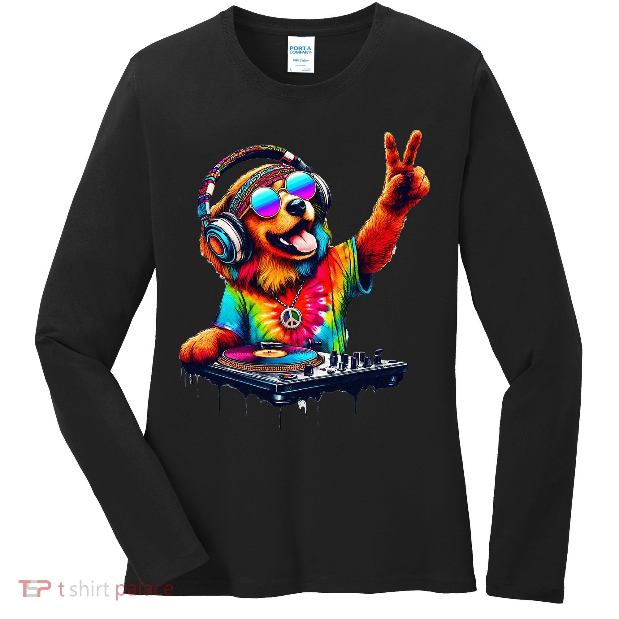 Colourful Dog DJ Women's Long Sleeve Shirt