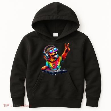 Colourful Dog DJ Kids Hoodie