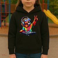 Colourful Dog DJ Kids Hoodie thumb 3