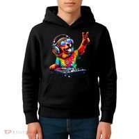 Colourful Dog DJ Kids Hoodie thumb 4