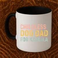 Childless Dog Dad For Kamala Harris 2024 Coffee Mug thumb 2