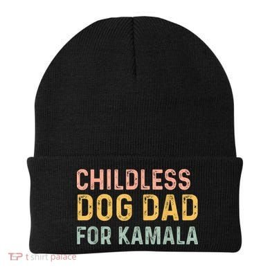 Childless Dog Dad For Kamala Harris 2024 Beanie