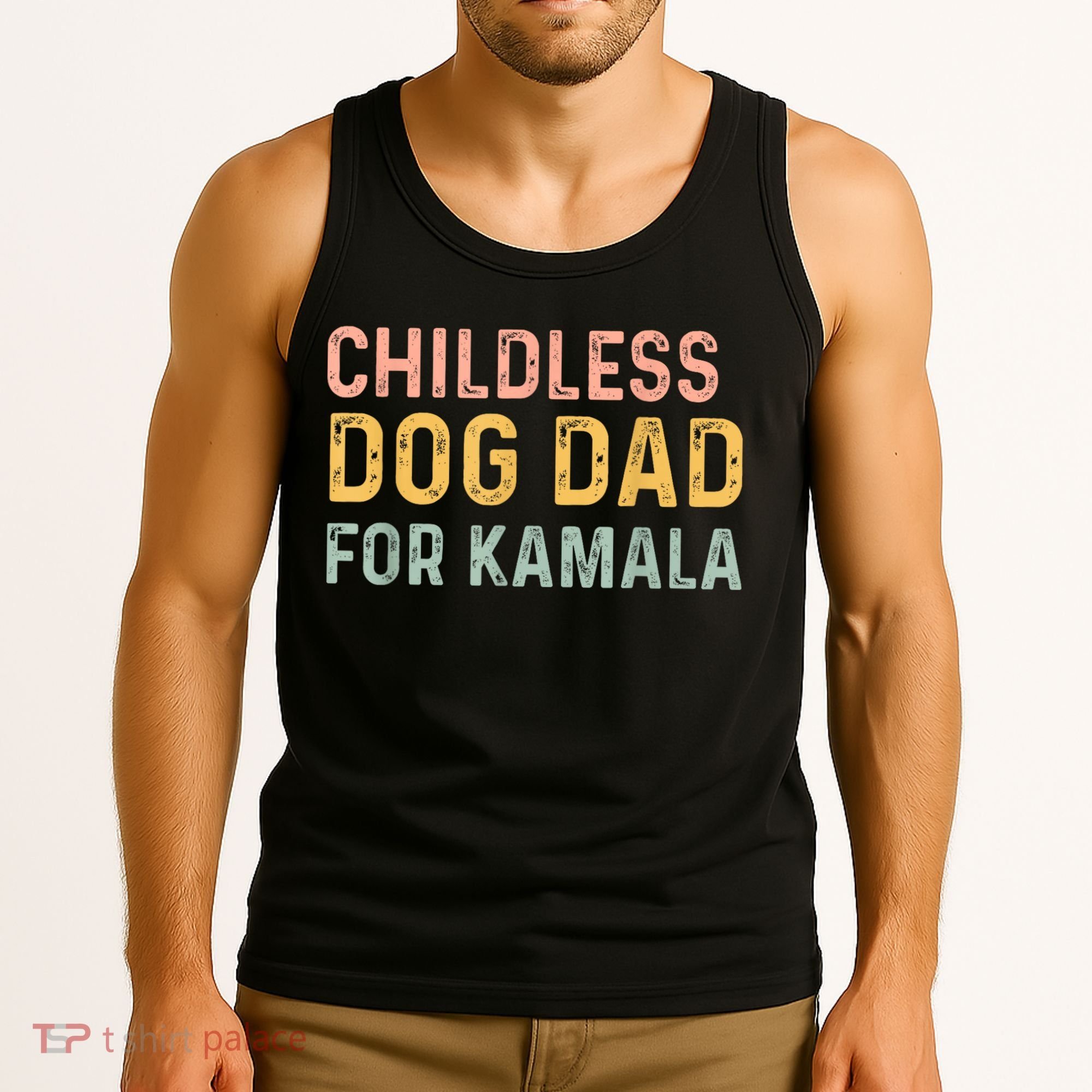 Childless Dog Dad For Kamala Harris 2024 Tank Top