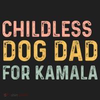 Childless Dog Dad For Kamala Harris 2024 Golf Towel thumb 3