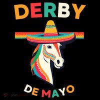 Cinco De Derby Funny Horse Racing Button thumb 1