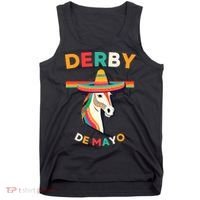 Cinco De Derby Funny Horse Racing Tank Top thumb 0