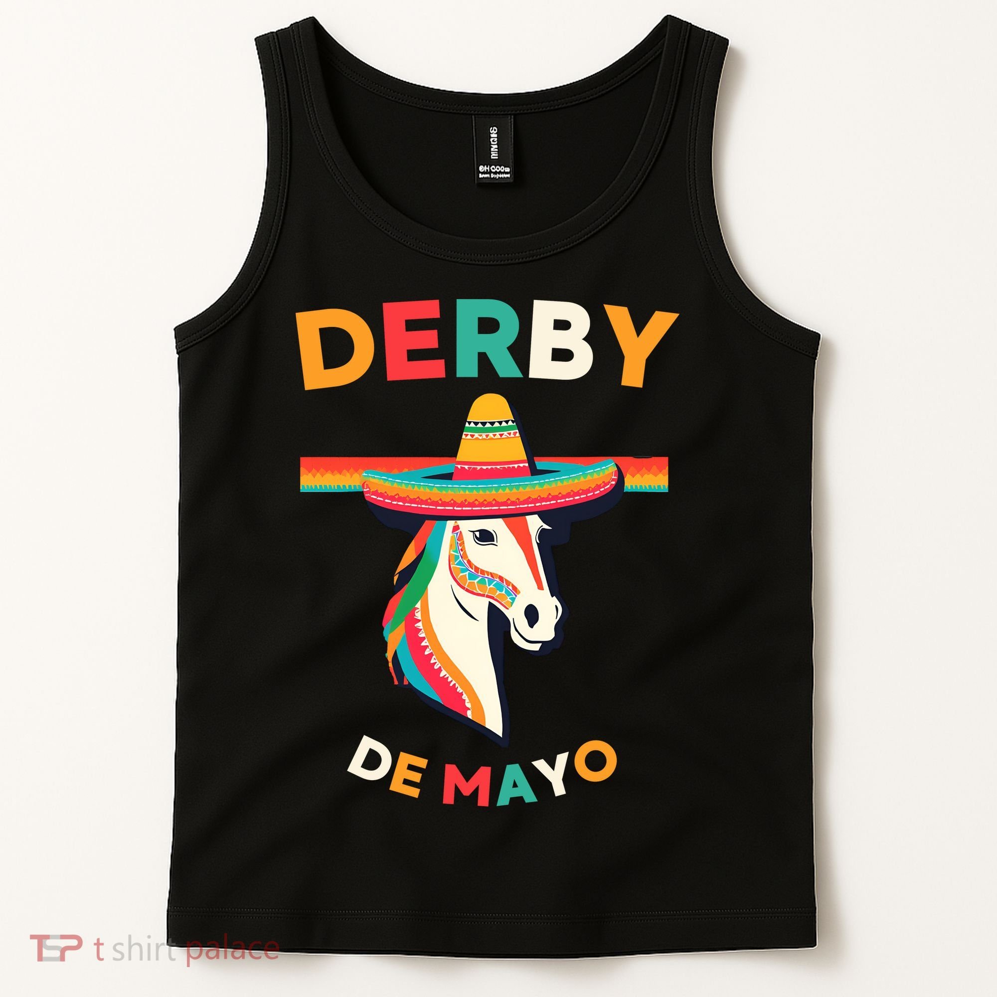 Cinco De Derby Funny Horse Racing Tank Top